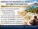 Notice to potential heirs and interested parties regarding Lynch Estate (St. Eustatius)