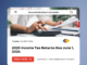 2025 Income Tax Returns Due June 1, 2026
