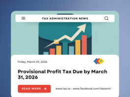 Provisional Profit Tax Due by March 31, 2026