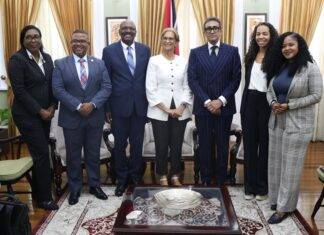 Sint Maarten Parliamentary Delegation pays courtesy call to President of the Senate and Speaker of the House of the Parliament of Trinidad and Tobago