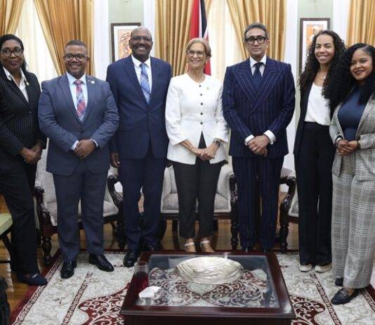Sint Maarten Parliamentary Delegation pays courtesy call to President of the Senate and Speaker of the House of the Parliament of Trinidad and Tobago