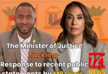 Minister of Justice Tackling: Response to recent public statements by MP Lewis