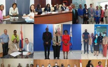 Minister Brug congratulates SG Arnell on 40 years of dedicated public service