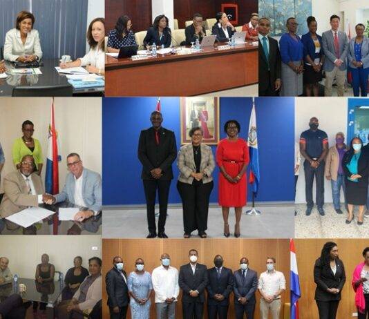 Minister Brug congratulates SG Arnell on 40 years of dedicated public service