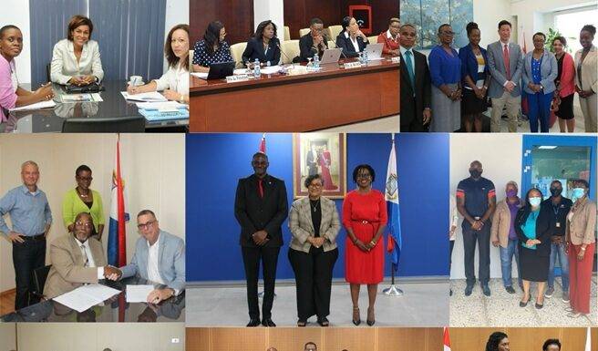 Minister Brug congratulates SG Arnell on 40 years of dedicated public service