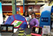 Communication Specialist Erieenne Brandao (left) and Director of Tourism Maya Pandt at TravDay 2026