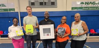 Rotary Club of St. Martin Sunset donates AED Defibrillator to National Institute of Sports