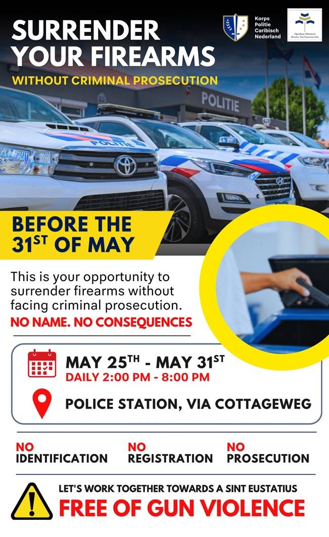 Firearm Surrender Campaign Now on Saba and Sint Eustatius - 721news.com ...