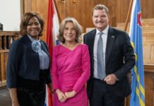 Minister Arrindell attends Reception in Honor of Incoming Minister Plenipotentiary Aruba