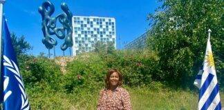 Minister Plenipotentiary Arrindell Attends Unveiling Ceremony of Uruguay’s Human Tribe Totem on the grounds of the ICC