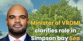 Minister of VROMI clarifies role in Simpson bay Sea grape Tree