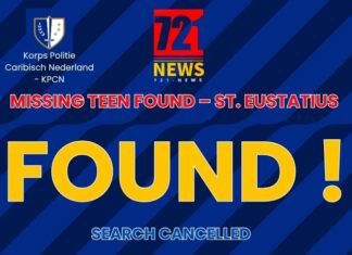 POLICE UPDATE: MISSING TEEN FOUND – ST. EUSTATIUS