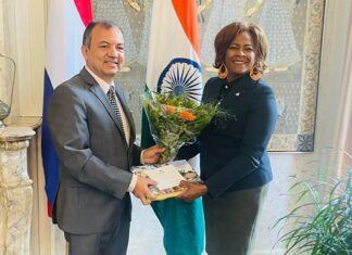 Minister Plenipotentiary Arrindell meets with India’s Ambassador to Explore Opportunities between both Countries