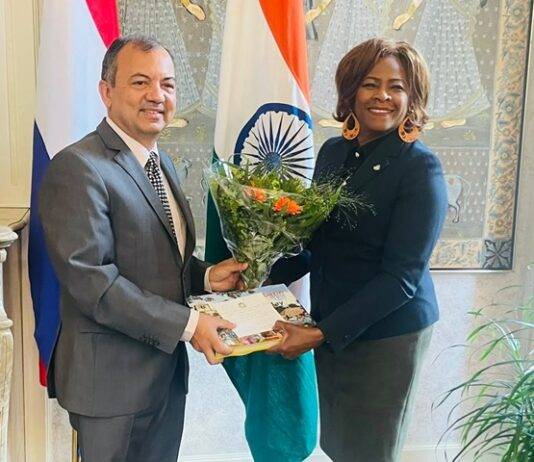 Minister Plenipotentiary Arrindell meets with India’s Ambassador to Explore Opportunities between both Countries