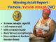Missing Adult Report : Female, Yvrose Joseph (58)