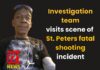 Investigation team visits scene of St. Peters fatal shooting incident