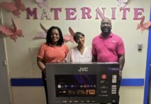 Rotary Club of St. Martin Sunset Donates Digital TV Screen to Louis Constant Fleming Hospital Maternity Ward