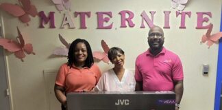 Rotary Club of St. Martin Sunset Donates Digital TV Screen to Louis Constant Fleming Hospital Maternity Ward