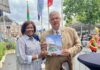 Minister Plenipotentiary Arrindell attends International Four Days Marches. Mayor Bruls Presented with Token of Appreciation