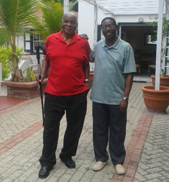 Mighty Sparrow (left) and Fernando Clark (right) in Saba 2024
