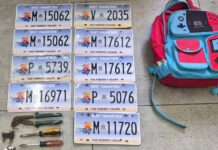KPSM Recovers Multiple License Plates and Tools During Front Street Control.