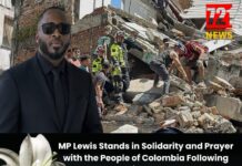 MP Lewis Stands in Solidarity and Prayer with the People of Colombia Following Devastating Earthquake