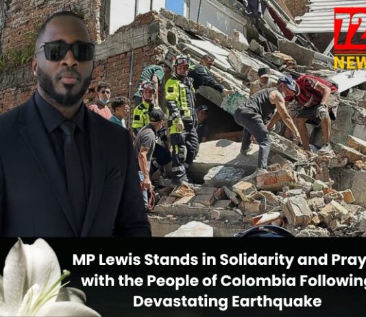 MP Lewis Stands in Solidarity and Prayer with the People of Colombia Following Devastating Earthquake