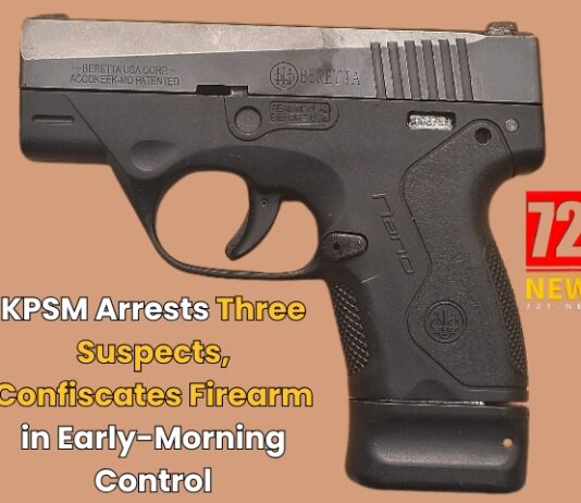 KPSM Arrests Three Suspects and Confiscates Firearms During Early Morning Control.