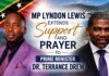 MP Lyndon Lewis, Extends Support and Prayer to Prime Minister Dr. Terrance Drew