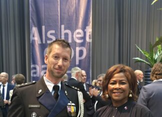 Minister Plenipotentiary Arrindell Attends Ceremonial Change of Command Royal Netherlands Marechaussee