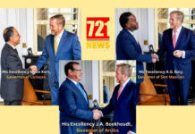 King receives Caribbean governors at Huis ten Bosch