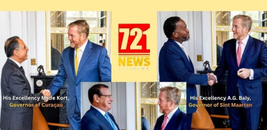 King receives Caribbean governors at Huis ten Bosch