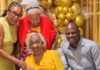 Richinel Brug congratulates Mrs. Dorothy Serrant on her remarkable 100th birthday
