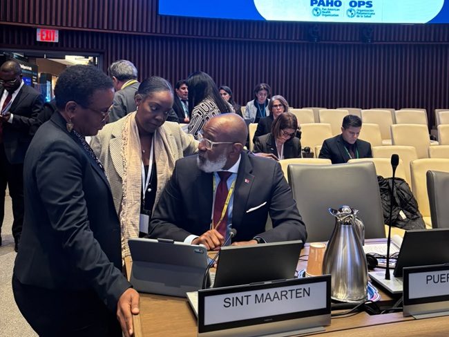 Sint Maarten Health Minister Heads Delegation to PAHO Directing Council