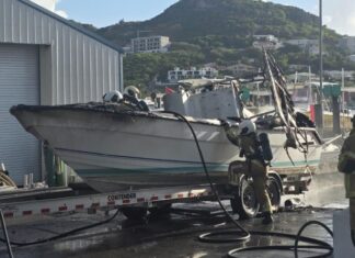 Explosion at boat yard on Wellsburg street in Cole Bay