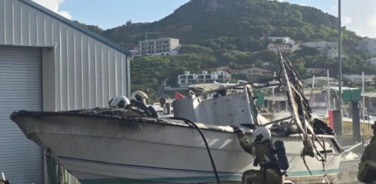 Explosion at boat yard on Wellsburg street in Cole Bay