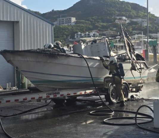 Explosion at boat yard on Wellsburg street in Cole Bay