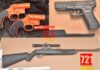 Suspect Arrested During Routine Control; Four Firearms Confiscated During House Search