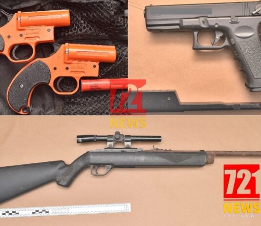 Suspect Arrested During Routine Control; Four Firearms Confiscated During House Search