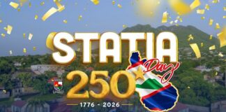 King Willem-Alexander, Prime Minister Jetten Mark and State Secretary for Interior Affairs and Kingdom Relations, Eric van der Burg, 250th Anniversary of The First Salute on St. Eustatius