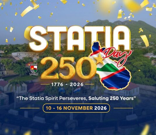 King Willem-Alexander, Prime Minister Jetten Mark and State Secretary for Interior Affairs and Kingdom Relations, Eric van der Burg, 250th Anniversary of The First Salute on St. Eustatius