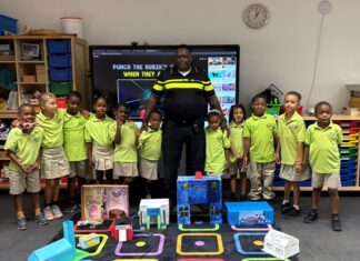 Community Officer Rexcarlos Courtar introduces himself to partners across Sint Eustatius