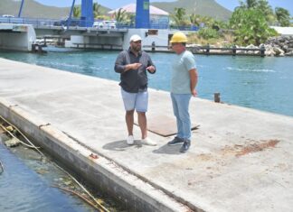 Immigration and Maritime services, temporarily relocated to ferry dock at PJIA during Simpson Bay dock refurbishment
